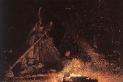 Winslow Homer Campfire Spain oil painting artist